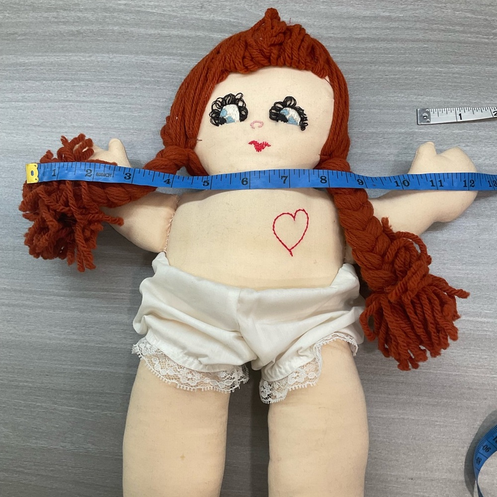VINTAGE HANDMADE 15” DOLL - Picture 7 of 8